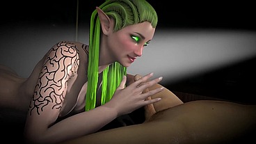 Sexy Wood Elf Sucks Dick