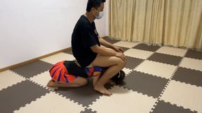 Ponyplay and shoulder ride on ponygirl for today‘s slave training #AS036