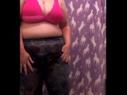 Can you tell I'm wearing a diaper? (diaper, masturbation, dancing, bbw, camgirl, nappy, emo)