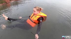 Strapped Tight & Floating Free - Sexy Wetsuit Life Jacket Test
