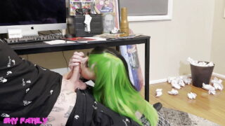 Big cock pounds her tight ass after sloppy blowjob