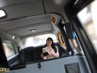 Fake Taxi - Nerdy innocent looking Italian cutie in glasses with moist big melons and chubby ass takes naughty in nature's garb selfies in the back of the taxi before reaching orgasm with a big jock