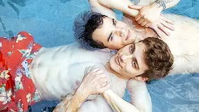 Blake Mitchell Gags on Levi Kartners Huge Dick Poolside – Wild Bareback Ride