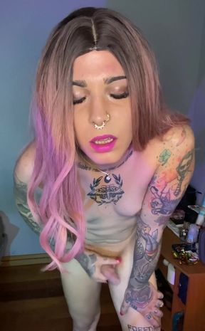 In new lingerie and having a hot handjob for you. Can I ask you something? Cum with me?