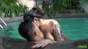 a babi sofreu muito com o pau grande dentro da piscina - babi ventura - ed junior