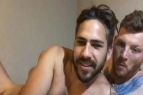two mature masculines Rubbing Their dongs