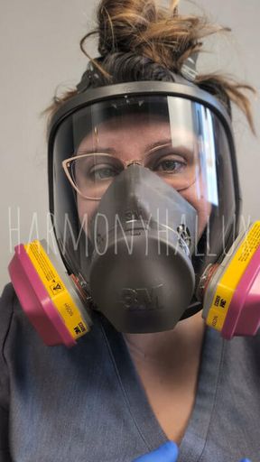 Nurse Harmony Swabbing Your Throat for Bird Flu in a 3M Respirator 💕 Subscribers get 30% off!