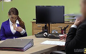 loan4k. unemployed  babe comes to loan agency and gets dirty