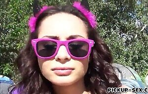 Amateur czech girl aurelly rebel fucked outdoors for cash