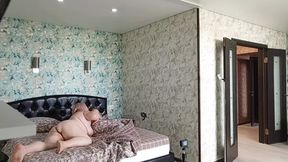 A neighbor came for a morning boner &mdash;  gave a blowjob and got a mouthful of cum