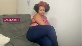 BBW Bloated on and Farting on the Couch