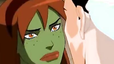 Martian babe gets her tight ass drilled by Superboy's massive rod in Hentai action