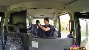Female Fake Taxi - He Finger Blasts me over my Taxi Outdoors