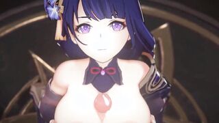 3D Compilation Keqing Ganyu 3 Way Raiden Shogun Head Titjob Yae Miko Ningguang Uncensored