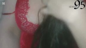 Close up in Red Lingerie