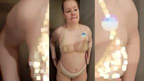 Try on - Golden Swimsuit in the Fitting Room