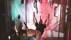 Fetish Girls Scene-1_busty Latina Brunette in Latex Fucks Her Tied-up Friend in a BDSM Cave