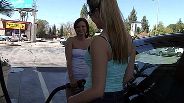 Sweet and sexy teen picked up on the street by a nasty lesbian