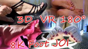 Foot Fetish JOI 8k 3D VR 180 fFOOTPRINTSCESS