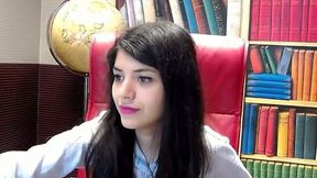 This webcam model is a real teen cutie who loves having a toy in her pussy