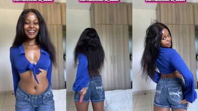 Happy babe loves to frolic with a rubber dick and slap her ass