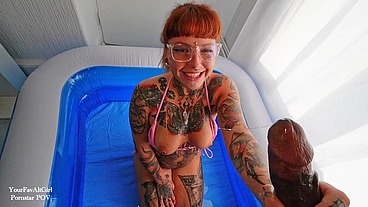 Piss and facefuck for Tattooed Goth Girl by BBC, Piss, Pee, Piss Drinking, Pee Shower, Pee in Throat, Sloppy BJ