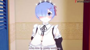 rem fucking hard and naked sex - red pov - big boobs maid re: zero - watch the full and pov version on sheer or ptrn: fantasyking3 - copy - copy