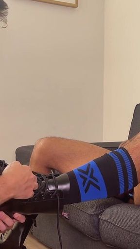 Worshipping Leather Cock - Asstonxxx Bred by Latino Dom