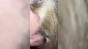 Amateur wife sucks cock while playing with her ass