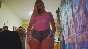 Jean shorts ass worship