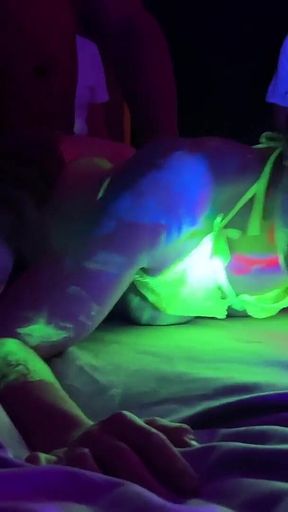 Full Video - Glow Party! Bukkake Gangbang for Cum-hungry Slut - Cliff Media Productions