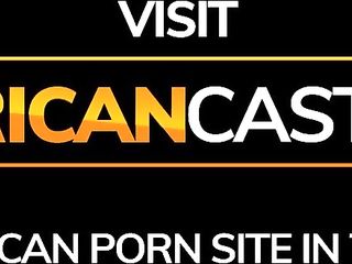 Swaziland porn! Thick black afro casting with ejaculation in throat