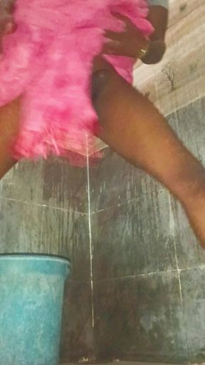 Black Indian crossdressers shemale tamil spreading her ass and masturbation