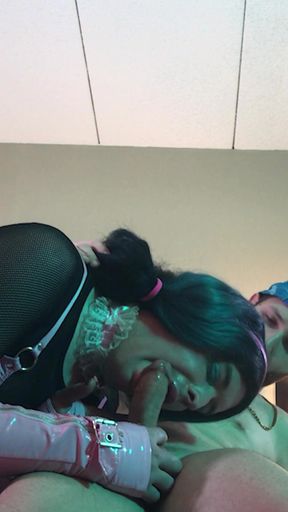 Hot Trans Woman in Chastity Fucked and Sucking - Compilation 13