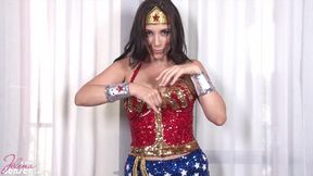 Hot Wonder Woman cosplay with busty Jelena Jensen!!