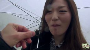 Rainy Day Turns Hot with Steamy Toilet Blowjob Encounter