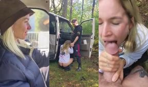 Outdoor Adventure: Passionate Encounter with a Tattooed Beauty in the Forest