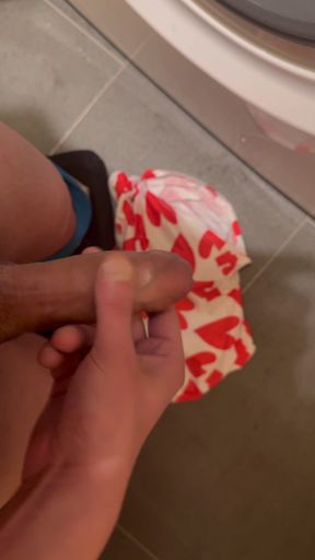 Young 19yo Perv Boy Cums on Fresh Underwear and Puts It Back in the Washing Machine