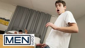 DUDES - Hatler Gurius Self Pummels His Crevice, Then His Roomy Joey Mills Walks In To Help Him