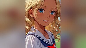 Soft light wraps around me as I sit relaxed, wearing my favorite school uniform.