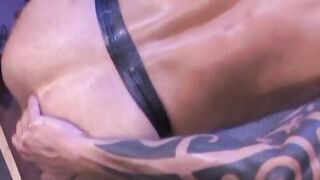 Muscular stud fisted and gaped for warm cum to receive
