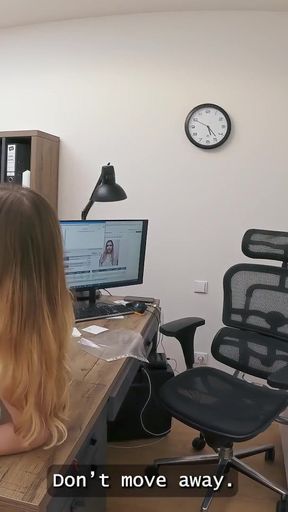 LOAN4K. She got her loan after a proper blowjob and fucking on the office table   Clip 2