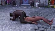 Bareback Anal with College Slut in Toilet & Cowboy Creampie with Mexican Lez & African Guy Marco