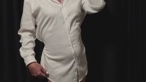 Slow motion video strip tease seductive side of me. I lose the shirt and you'll see my huge bulge! I have a big dick and one a huge testicle and one normal size.