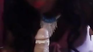 Priya Sissy Banglore fabulous faux-cock blowing with butter