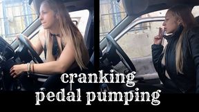 Cranking + pedal pumping+ boobs boucing + smoking girls