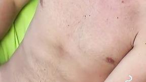 ”Playing with my shaft & spilling cum on the couch”