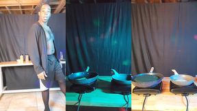 footballjock makes breakfast while dancing in sexy lingerie