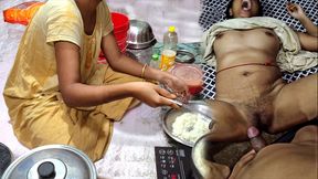 Indian Desi Girl Fucking with tight Pussy When She was Cooking Homemade sex Video