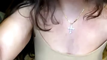 Busty brunette, Victoryaxo is fingering her wet pussy in front of the web camera, just for fun